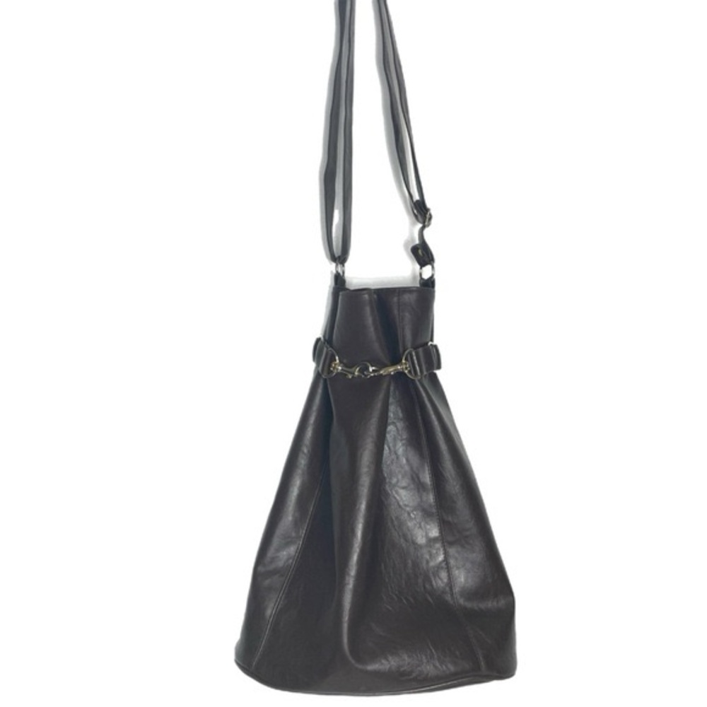 Jeanne Lottie Brown Leather Bucket Bag